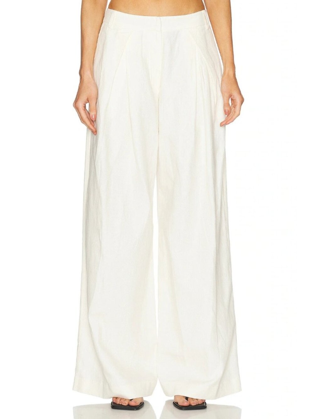 St. Agni Minimal Fold Trousers Pants Ivory